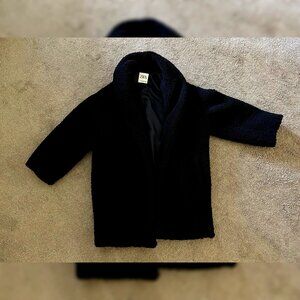 Zara - Black Teddy Oversized Jacket - Size S